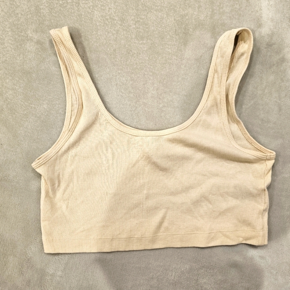 💥4 for $25💥 Divided Cream Ribbed Bralette